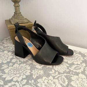 Vince Camuto Black Open-Toe Heels